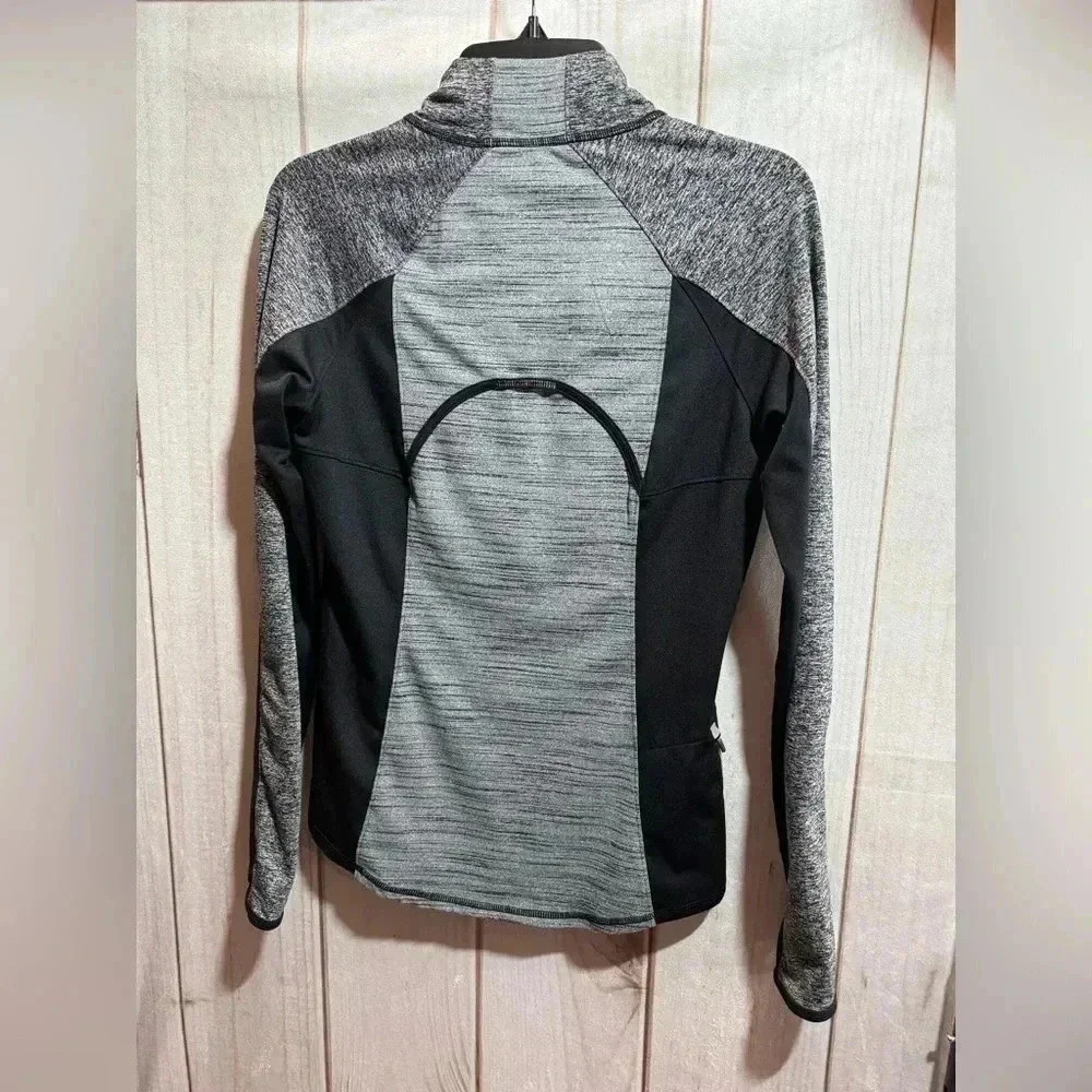 Athleta Women’s Running Wild Half Zip Pullover‎ Heather Grey Black Size Small - Picture 3 of 7